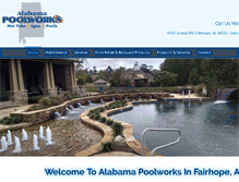 Tablet Screenshot of alabamapoolworks.com